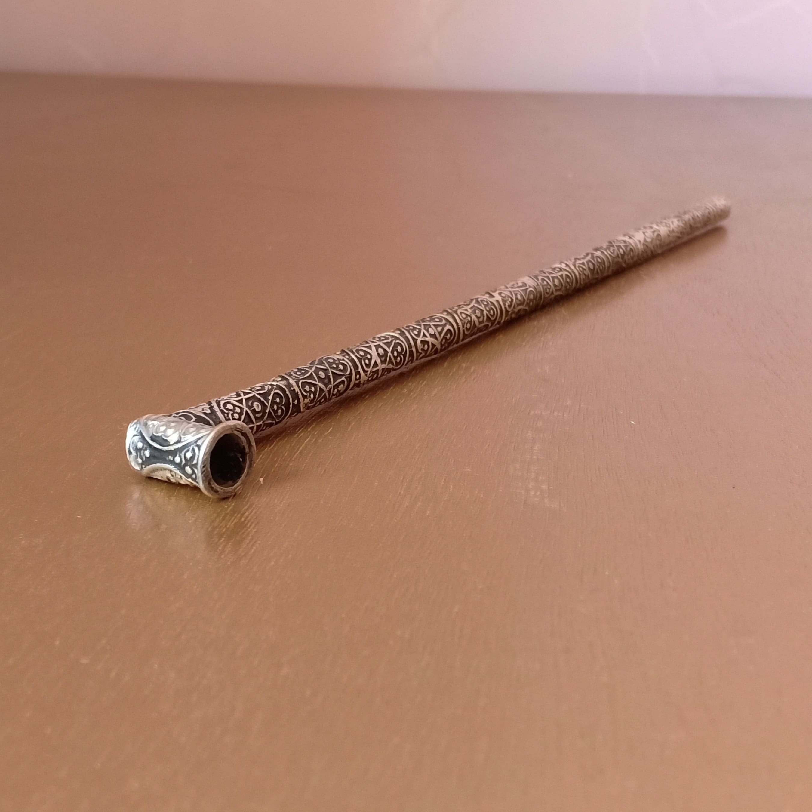 Vintage Moroccan Metal Pipe Handmade Traditional Ancient Pipe Moroccan