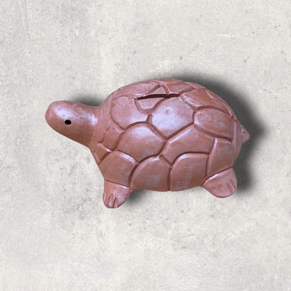 Tortue en argile Tirelire Fait à la Main Marocain Design Original Cadeau Spécial