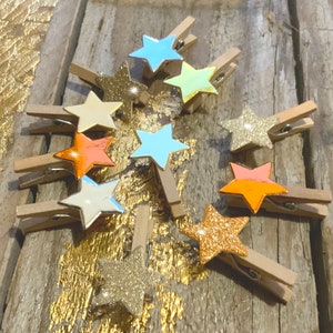 Star Pegs, Poster Hangers, Peg Board, Wedding Table, Favours, Stocking Filler Ideas, Halloween Decor, Trick or Treat, Fairy Lights, Stars,