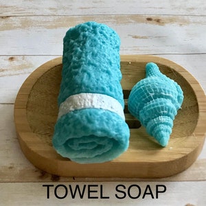 Beach Towel Soap Set , Towel Soap, Summer Soap, Beach Soap, Beach House, Lake House, Pool Party, Beach House Decoration
