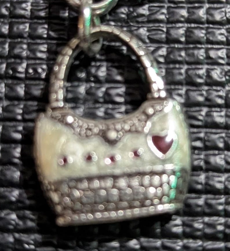 Vintage Brighton Charm Bracelet w/ Handbags bild 6