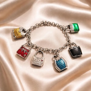 Vintage Brighton Charm Bracelet w/ Handbags bild 1