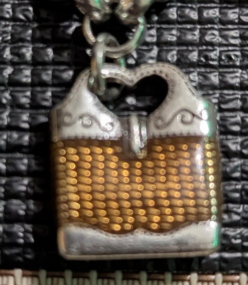 Vintage Brighton Charm Bracelet w/ Handbags bild 7