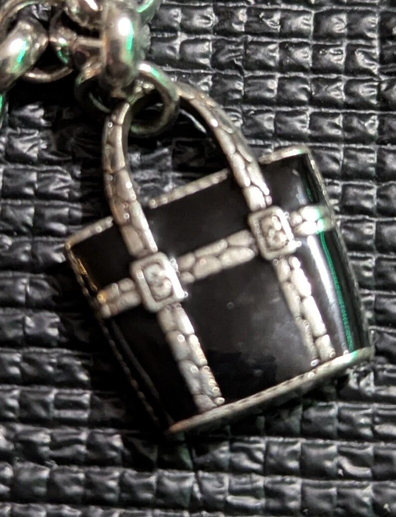 Vintage Brighton Charm Bracelet w/ Handbags bild 3