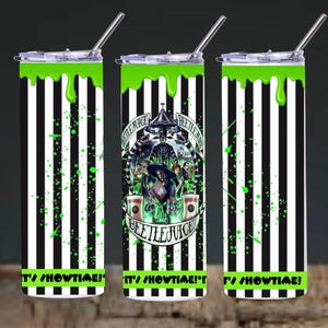 Showtime Juice man 20oz digital design for straight skinny tumbler sublimation