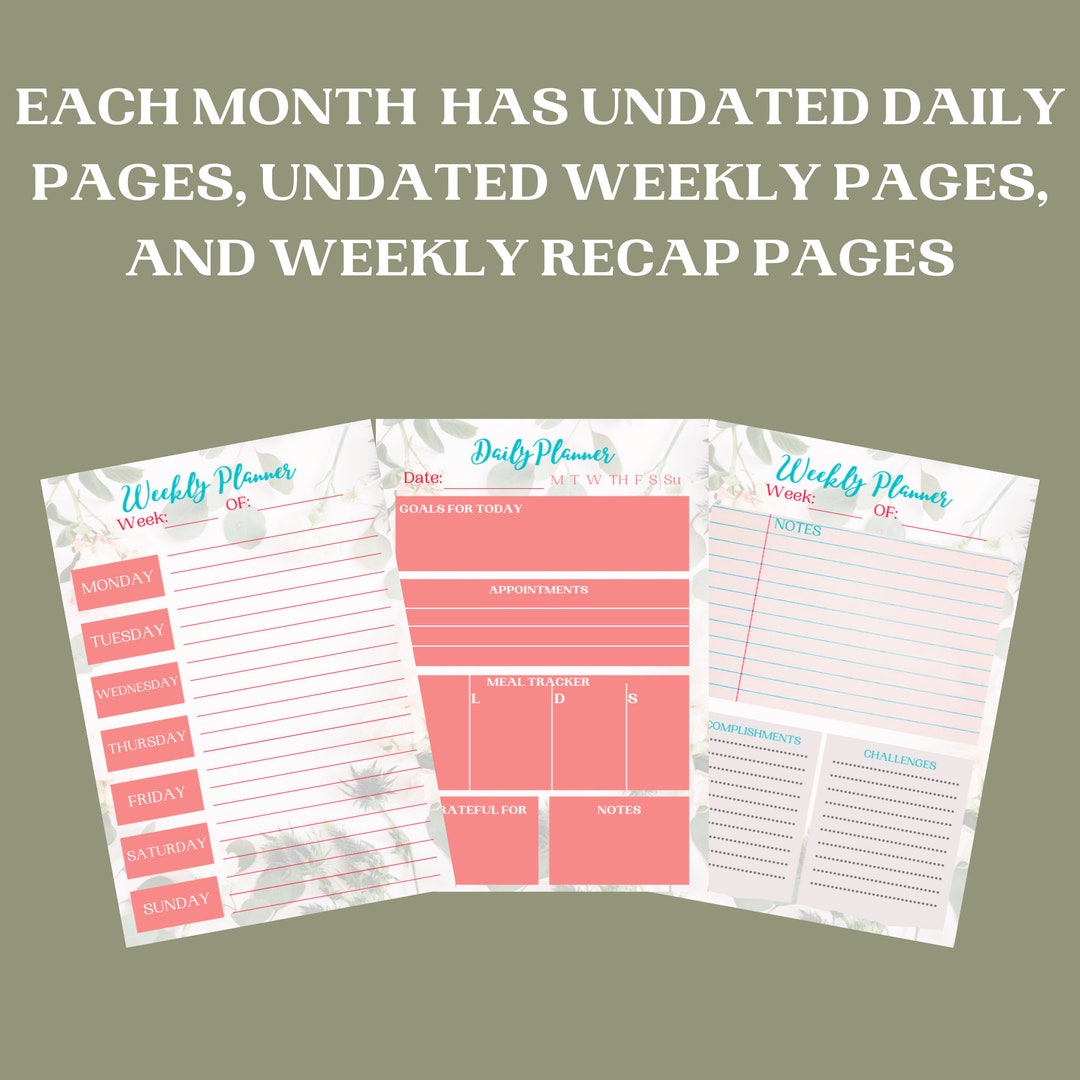 Goodnotes Undated Weekly / Daily Digital Planner / Notebook - Etsy