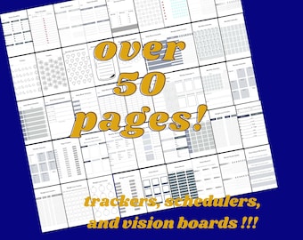 Pacchetto Bullet Journal stampabile preconfezionato / Inserto BUJO / Bullet Journal preconfezionato / Kit Bullet Journal stampabile / Spread tracker preconfezionati /