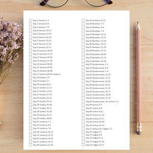 One Year Bible Reading Plan | Bible Reading Tracker | Bible Study Guide | Bible in a Year Reading Plan | Read the Bible in a Year