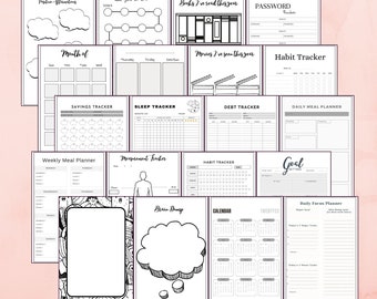 UPDATED! Pre-Made BUJO Layouts Perfect Tracker Starter Set