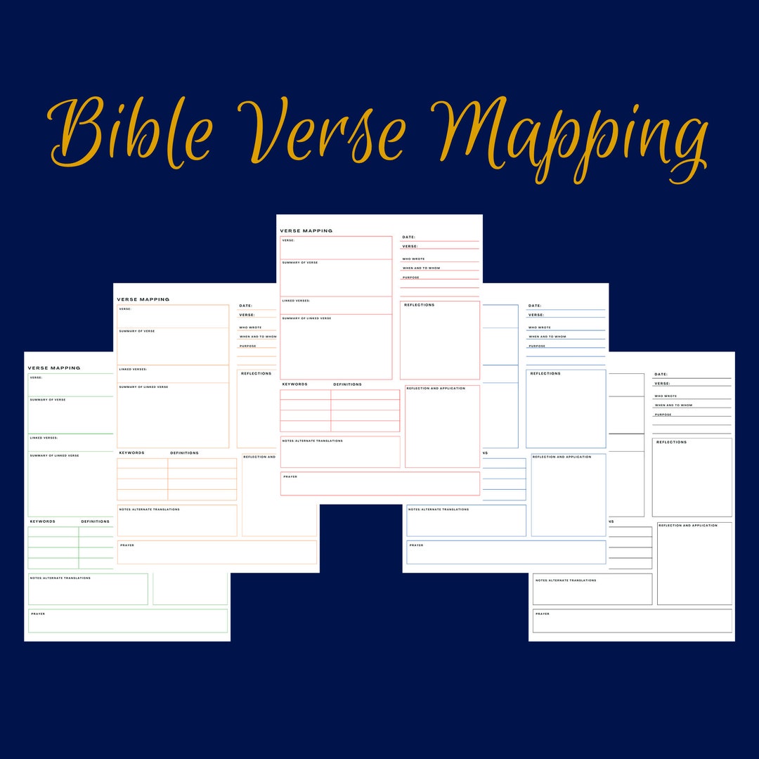 Bible Verse Mapping | Bible Study Tool | Verse Mapping Template | Bible ...