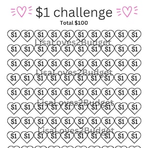 1 dollar challenge, dollar challenge, 1 dollar challenge, save 1 dollar, savings challenge, save money, save dollar bills
