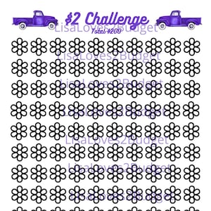 2 Dollar Herausforderung, spar 200 Dollar, Spar challenge, Spargeld, 200 Dollar, digitaler Download