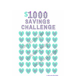 1000 savings challenge, emergency fund, save money, savings challenges, pdf, budget
