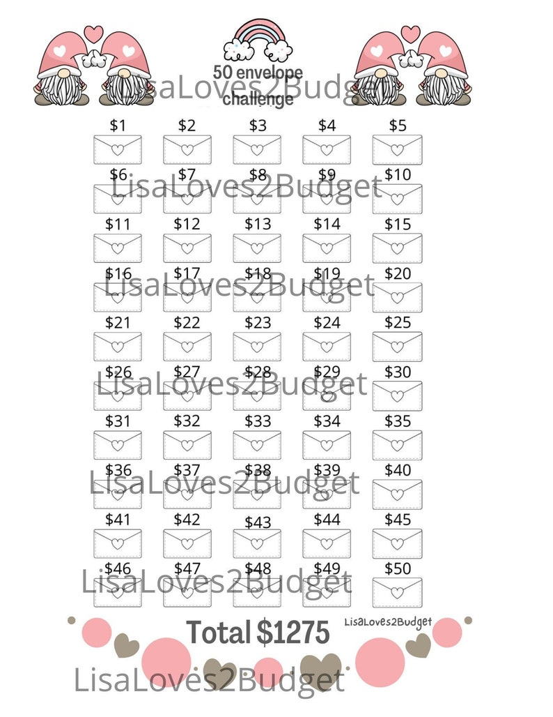 50 Envelope Challenge, Envelope Challenge, Save Money, Budgeting