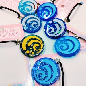 Hydro genshin video game water magic vision necklace
