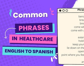 General Medical Instructions English to Spanish