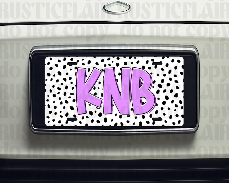 Custom Dalmatian Dot Vanity License Plate, Car Accessories For Women, New Mom Gift, New Driver Gift, Car Decor, Personalized Vanity Car Tag