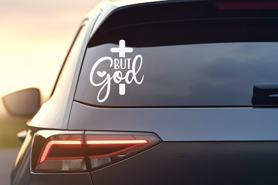 But God Car Vinyl Decal, Religious Sticker