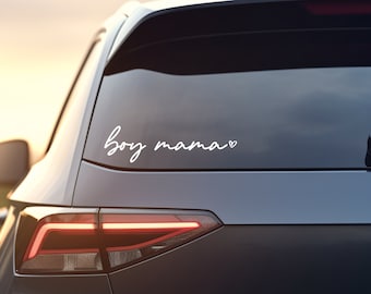 Boy Mama Vinyl Car Decal, Cute Sticker For Mom, Boy Mama, Gift For Friend Baby Shower, Car Accessories For Women