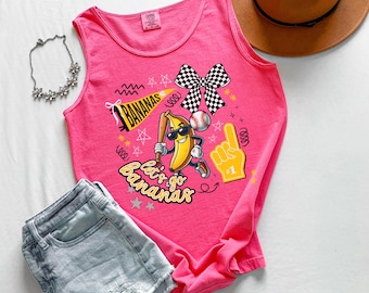 Baseballtanktop Bananas, comfortabele kleurentanktop voor dames