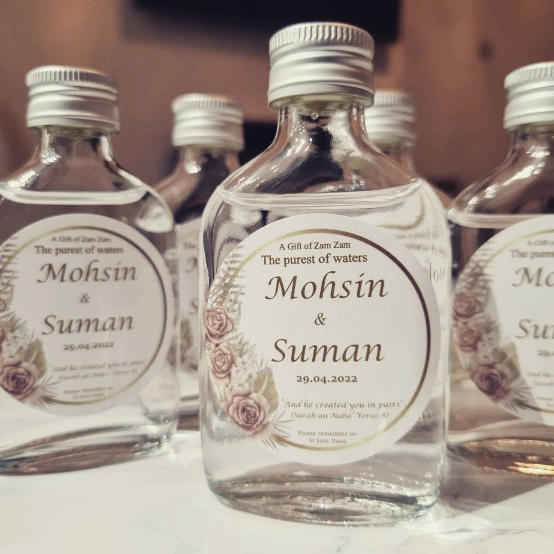 50ml Fully Personalised Zam Zam Bottles With Zam Zam Water Etsy