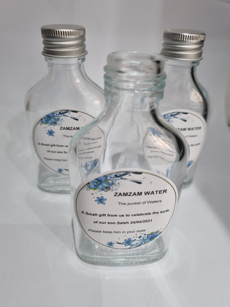 50ml Fully Personalised Zam Zam Bottles With Zam Zam Water Etsy