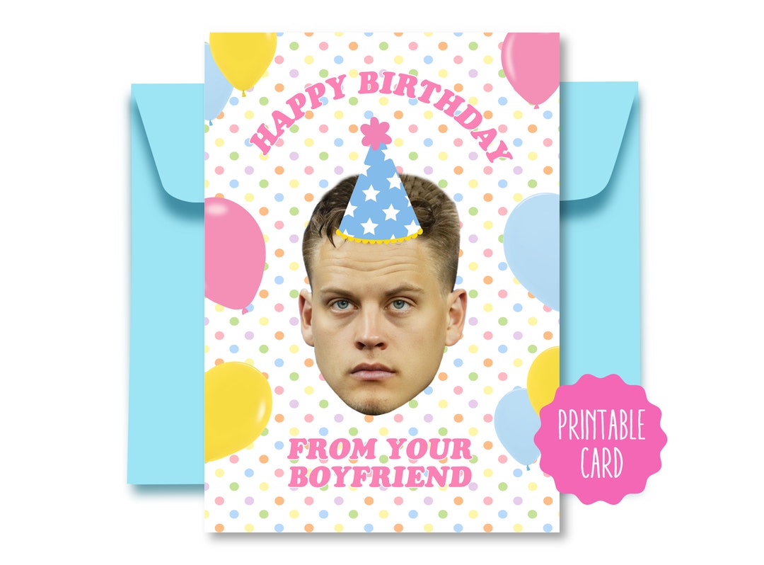 Joe Burrow Birthday Card Joe Burrow Card Joe Burrow Funny Card Joe