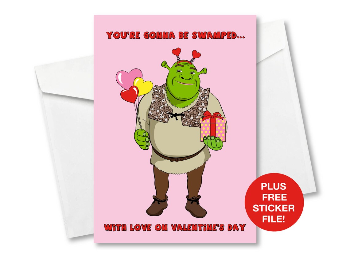Box Of 32 Dreamworks Shrek Valentines Day Cards - vrogue.co