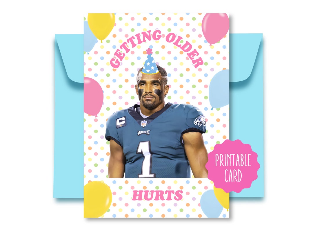 Jalen Hurts Birthday Card Jalen Hurts Jalen Hurts Card Philadelphia