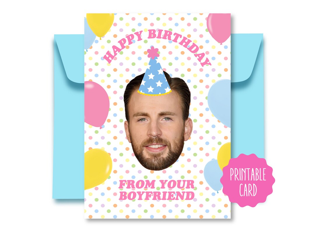 Chris Evans Birthday Card Chris Evans Card Chris Evans Funny Card Chris
