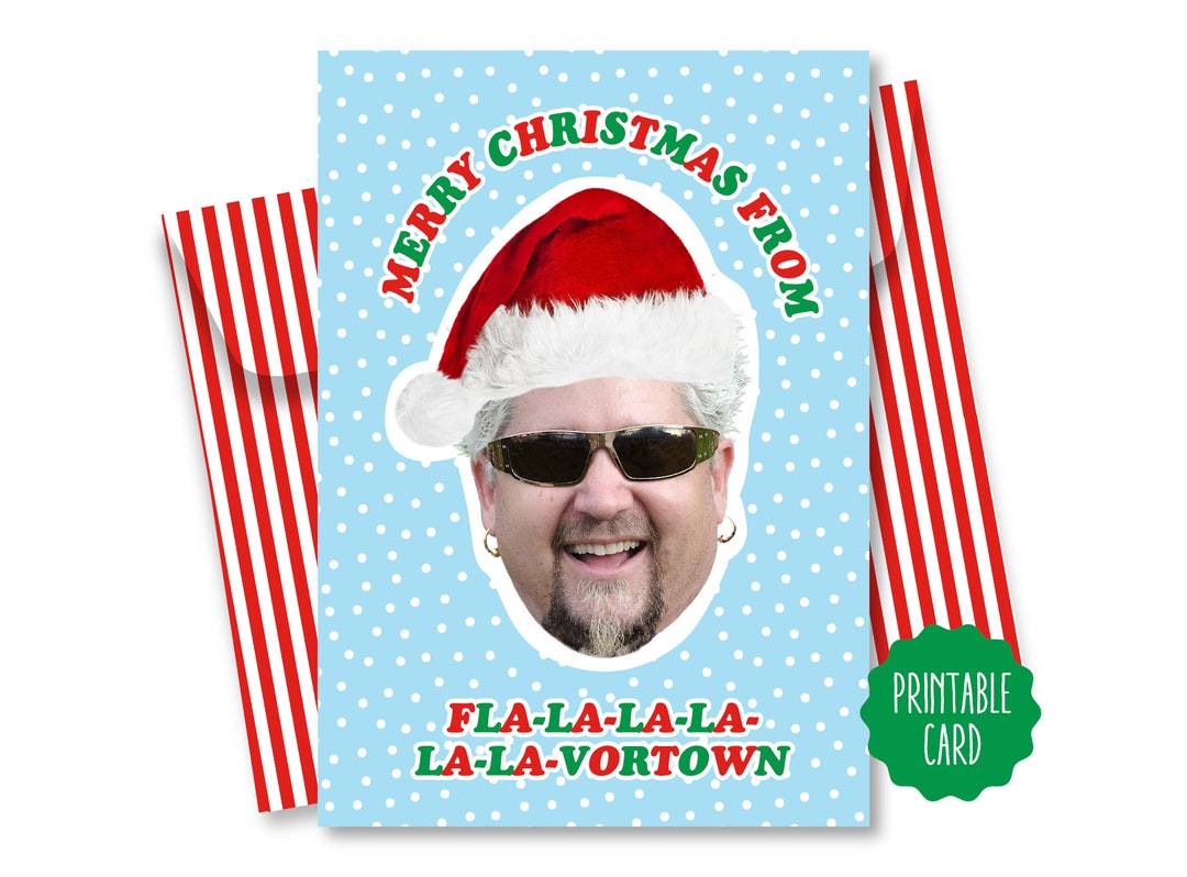 Guy Fieri Christmas Card Guy Fieri Christmas Guy Fieri Etsy UK