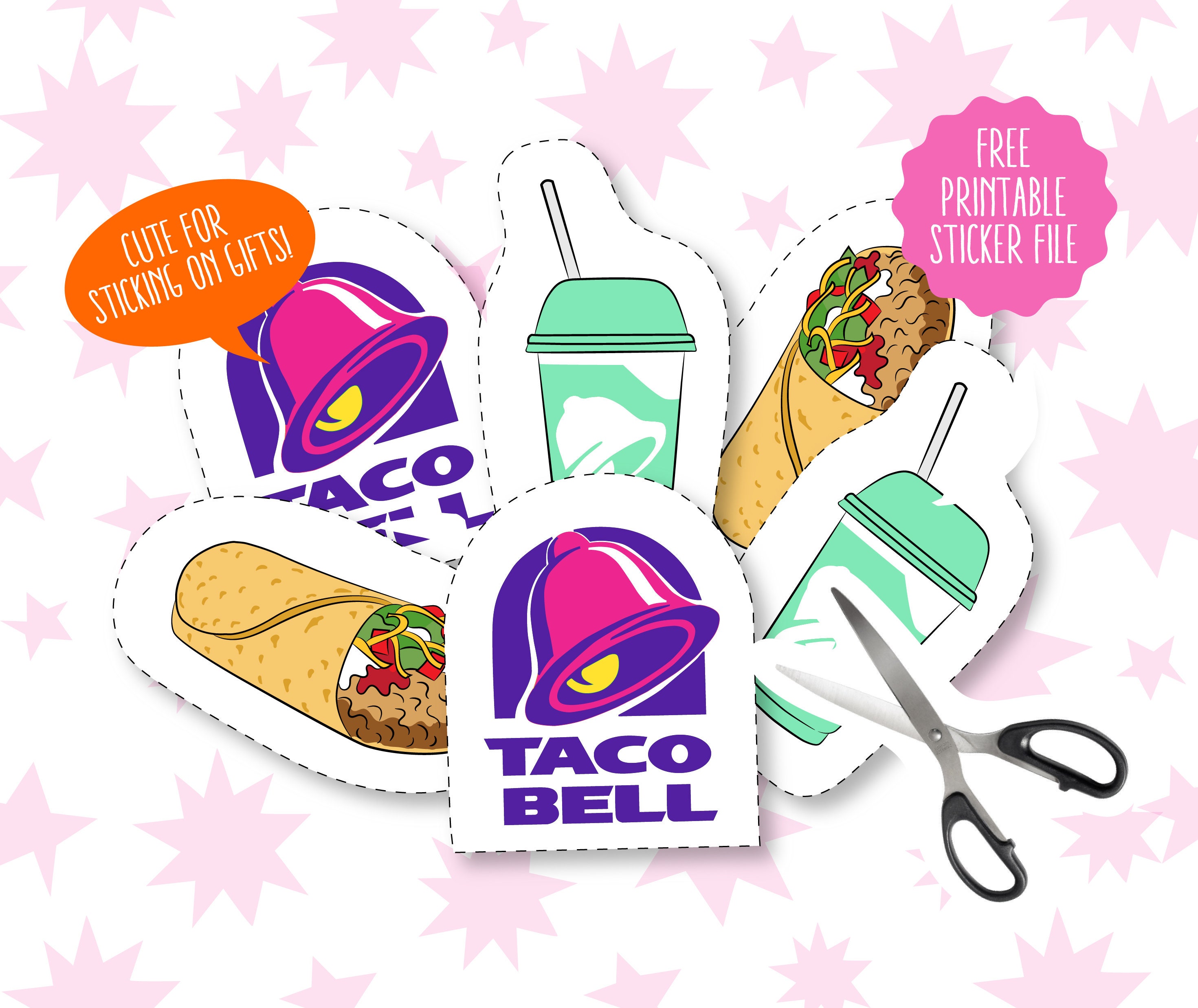 Taco Bell Birthday Card Taco Bell Gifts Taco Bell Card Etsy
