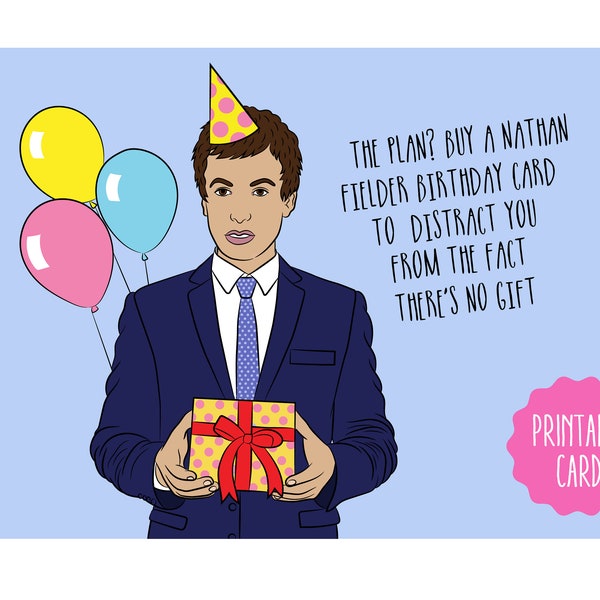 Nathan Fielder Birthday Card - Nathan Fielder - Nathan Fielder Card - Nathan for You - Nathan Fielder The Rehearsal - Printable Card