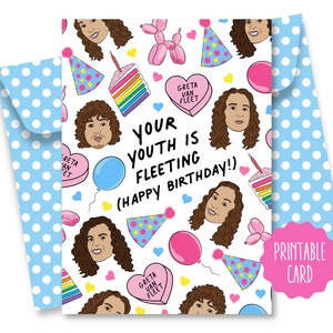 Greta Van Fleet Birthday Card - Greta Van Fleet Card - Printable Card