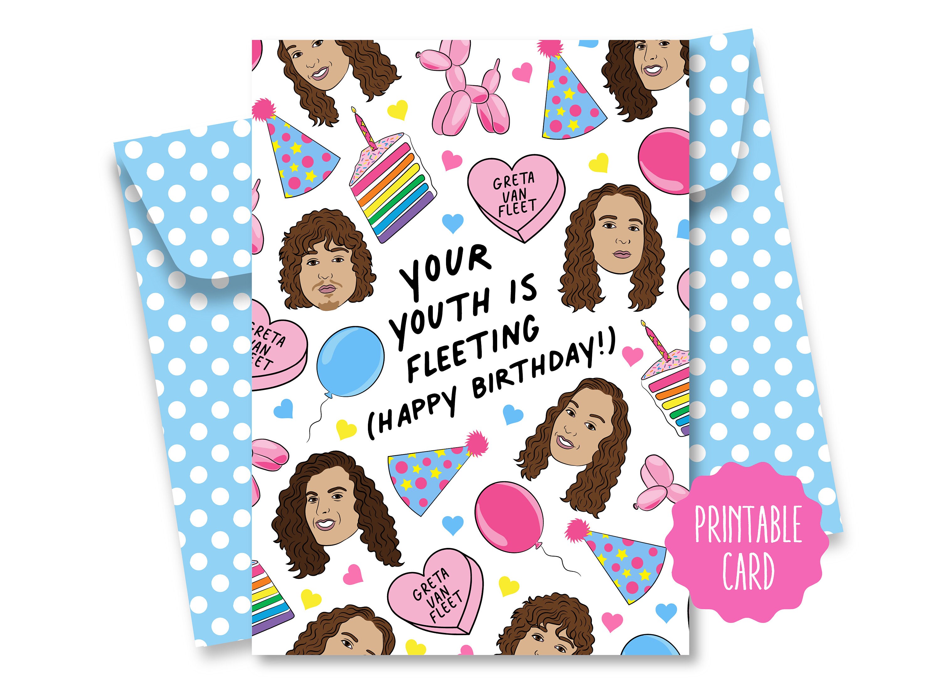 Greta Van Fleet Birthday Card Greta Van Fleet Card - Etsy