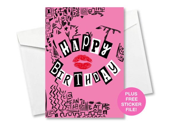 Burn Book Birthday Card Burn Book Card Mean Girls Birthday - Etsy