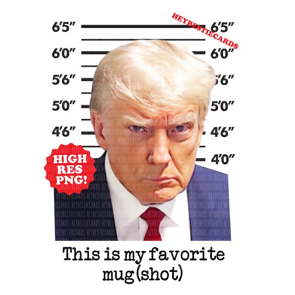 Trump Mugshot PNG for Mug - High resolution Trump Mugshot -Trump Mugshot Sublimation for Mug - Trump Mugshot Sublimation File Mug