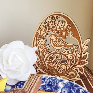 Easter Egg table wood ornament, bird egg, easter decoration, table accent.