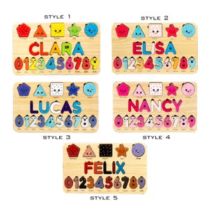 Unique Personalized Baby Name Puzzles for Learning and Play Custom Wooden Toys with Educational Benefits Name Puzzle Christmas Gift image 3