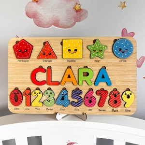 Unique Personalized Baby Name Puzzles for Learning and Play Custom Wooden Toys with Educational Benefits Name Puzzle Christmas Gift image 5
