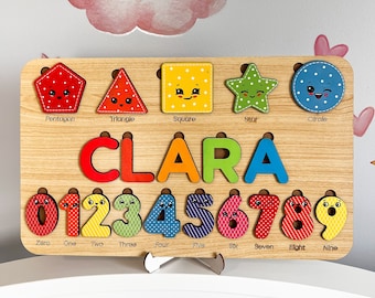 Baby Boy and Girl  Gifts-Personalized Baby Name Puzzles | Fun and Educational Wooden Toys