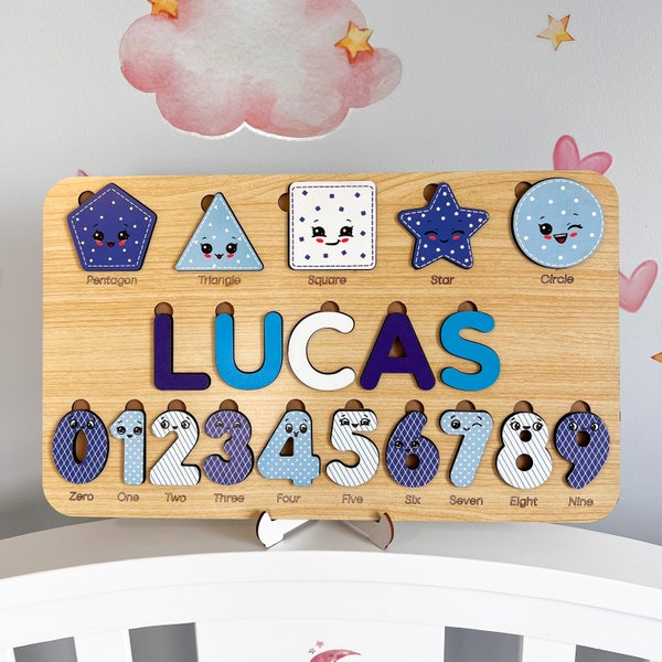 Baby Boy Gifts-Personalized Baby Name Puzzles | Fun and Educational Wooden Toys