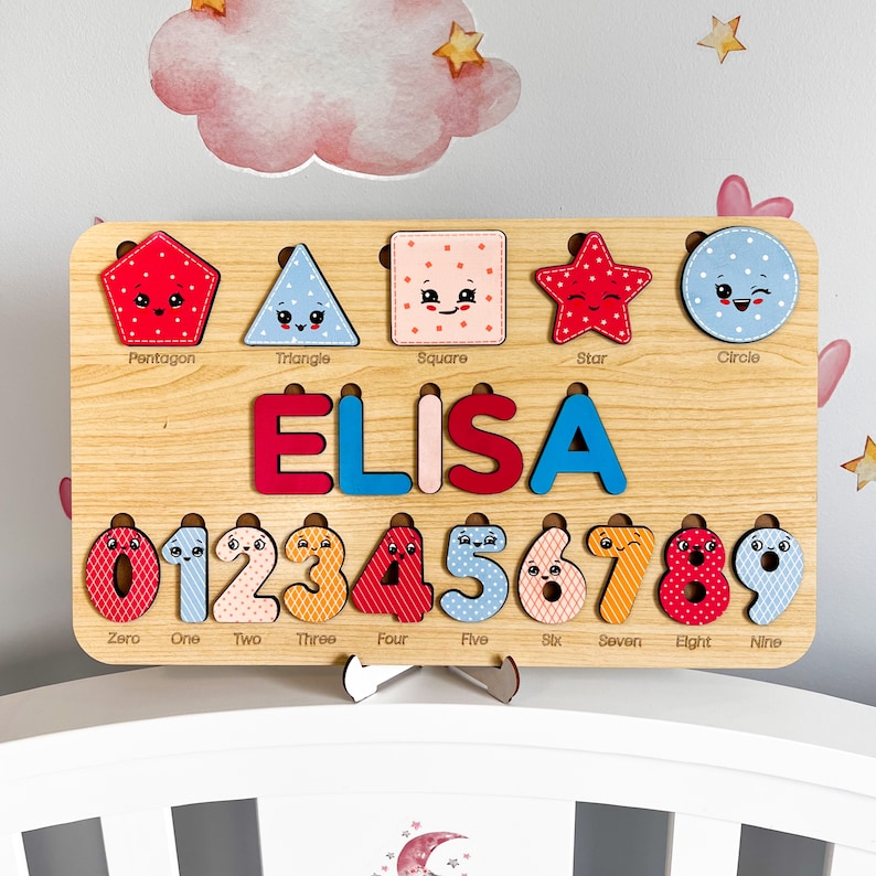 Unique Personalized Baby Name Puzzles for Learning and Play Custom Wooden Toys with Educational Benefits Name Puzzle Christmas Gift image 9