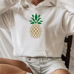 Pineapple Sweatshirt, Gift For Woman, Fruit Hoodie, Christmas Gift, Woman Clothing, Pineapple Hoodie