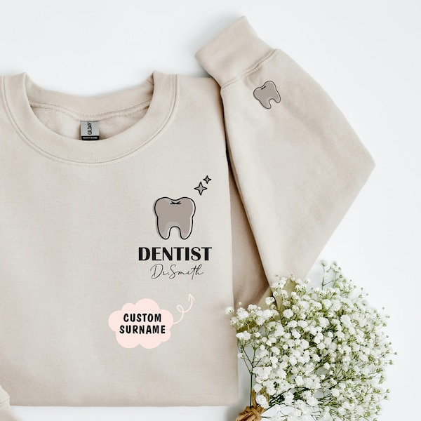 Dentist Custom Sweatshirt, Dental Vibe, Personalized Gift, D.D.S Dentist Hoodie, Custom Doctor Hoodie, Dental Assistant, Dentist Student