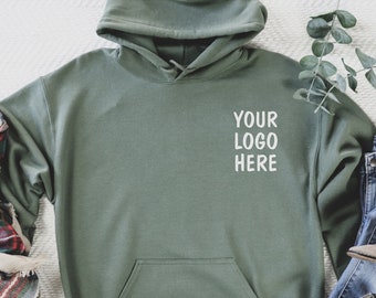 Personalized Gifts, Your Logo Here, Pocket Logo, Retro Custom Heart, Birthday Gift, Custom Name Sweatshirt, Custom Hoodie, Unisex Hoodie