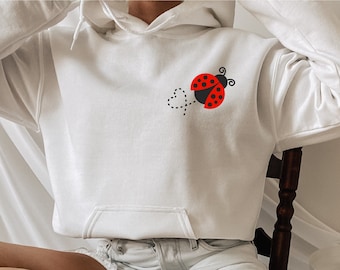 Cute Ladybug Sweatshirt, Christmas Gift, Ladybug Sweatshirt, Christmas Hoodie,Ladybug Lover Sweatshirt