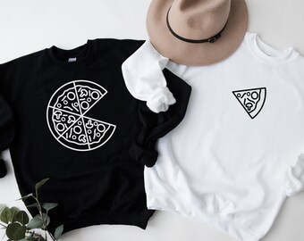 Pizza Sweatshirt, Pizza Couple Hoodie, Bestfriend Sweater, Besties Sweatshirt, Hoodie For Couples