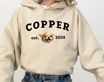 Custom Dog Face Sweatshirt, Custom Photo Hoodie, Dog Sweatshirt, Dog Mom Gift, Personalized Gifts, Dog Dad Gift, Custom Gift, Gift for Her