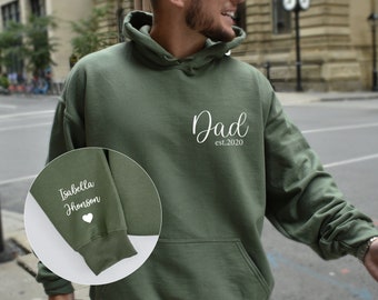 Dad Est Custom Child Name Sweatshirt, Father's Day Gift, Dad Sweatshirt, Husband Sweatshirt, Daddy Sweatshirt, Gift for Men, Dad Gifts